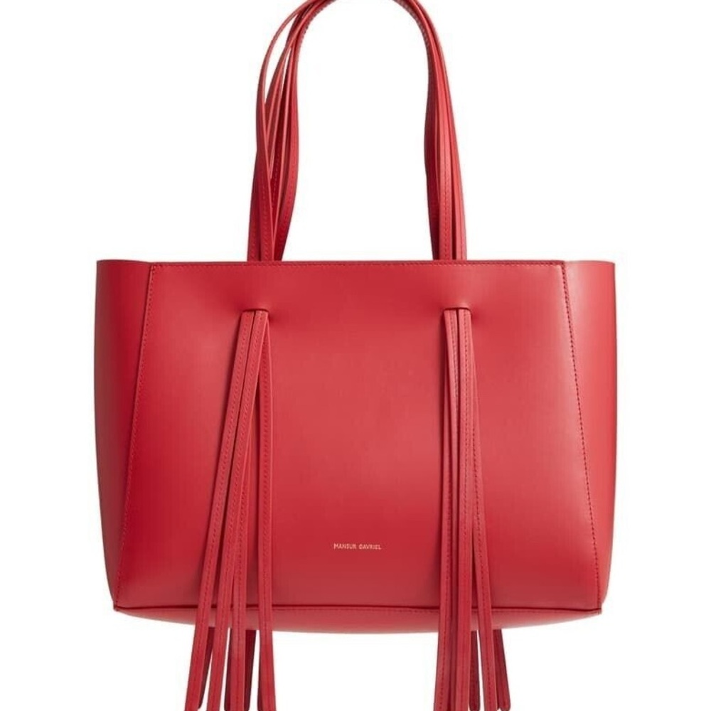 MANSUR GAVRIEL Red Fringe Handbag